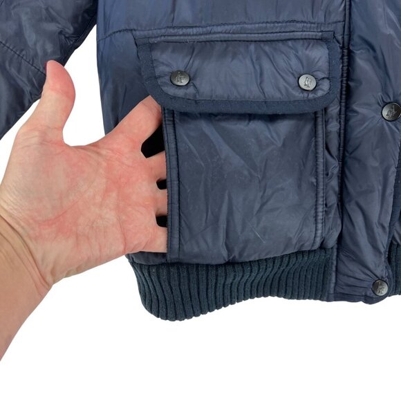 Abercrombie & Fitch Navy Hooded Puffer Jacket Size S - Picture 12 of 15